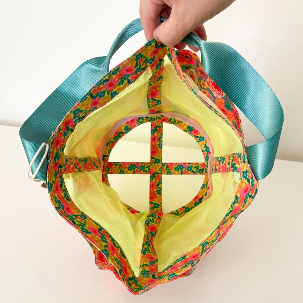 NEW Natural Life Floral Mesh Shower Caddy Dorm College Pockets Pink Green